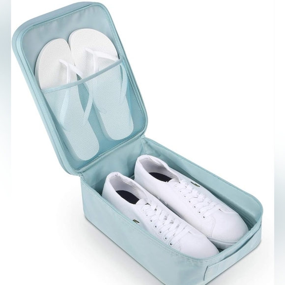 Mossio Pink Shoe Bag Holds 3 Pair of Shoes for Travel and Daily Use Storage - Picture 4 of 8